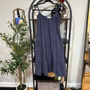 Elegant Blue Midi Dress with Timeless Appeal